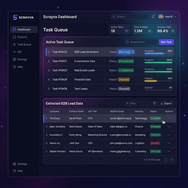Scrayva Dashboard
